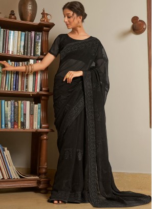 Staring Black Party Classic Saree