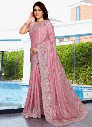 Staring Crepe Silk Embroidered Classic Saree