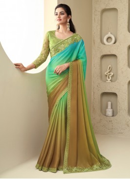 Staring Embroidered Trendy Saree