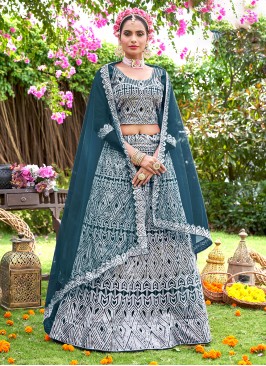 Staring Net Embroidered Trendy Lehenga Choli