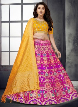 Staring Rani Mirror Banarasi Silk Trendy Lehenga Choli