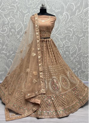 Strange Embroidered Net Designer Lehenga Choli