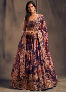 Strange Sequins Organza Lehenga Choli