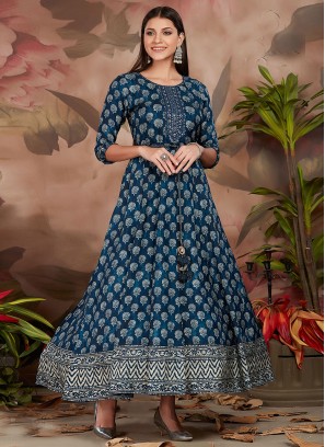Striking Blue Engagement Gown 