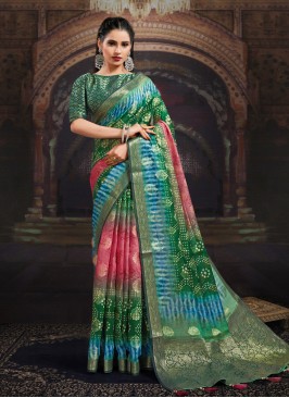 Striking Fancy Fabric Digital Print Designer Saree