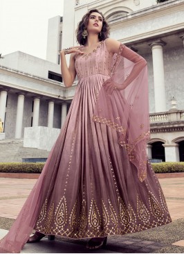 Striking Sequins Mauve  Gown 