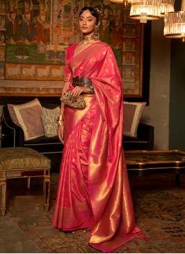 Striking Weaving Silk Contemporary Saree