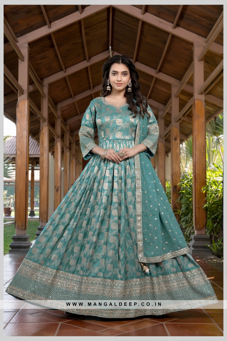 Banarasi Silk Gowns Online Shopping for Women at Low Prices