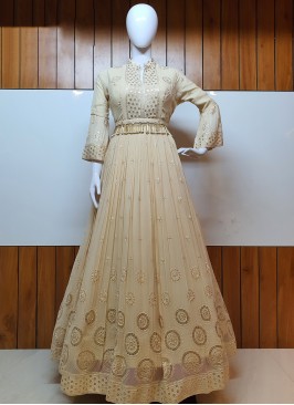 Stunning Chiku Embroidered Pure Georgette Designer