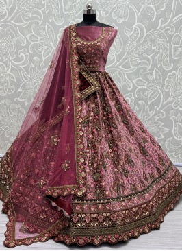 Stunning Embroidered Pink Trendy Lehenga Choli