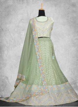 Stunning Georgette Thread Work Trendy Lehenga Choli