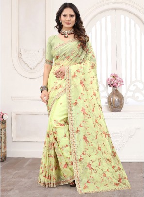 Stunning Resham Green Classic Saree