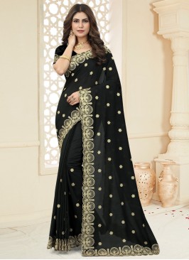 Stunning Vichitra Silk Trendy Saree