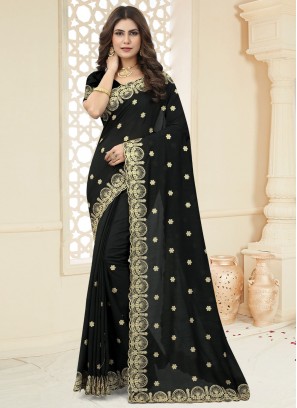 Stunning Vichitra Silk Trendy Saree