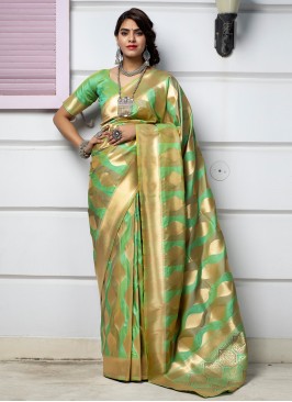 Stunning Weaving Banarasi Silk Traditional Saree