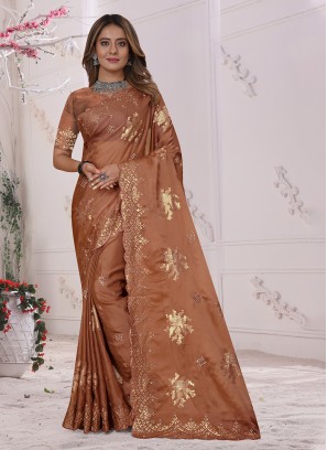 Stupendous Beige Reception Trendy Saree