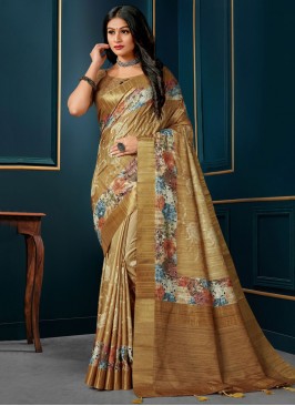 Stupendous Digital Print Silk Contemporary Saree