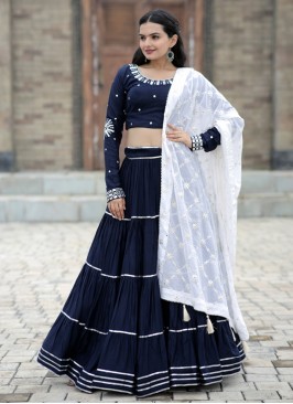 Stupendous Rayon Gota Work Trendy Lehenga Choli