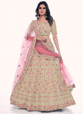 Stupendous Sequins Cream Trendy A Line Lehenga Choli