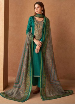 Stylish Embroidered Satin Rama Trendy Salwar Suit