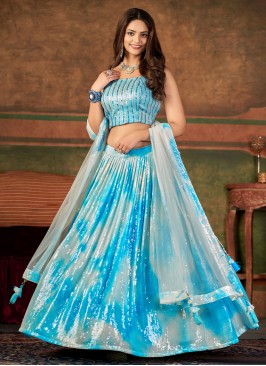 Suave Aqua Blue Lehenga Choli