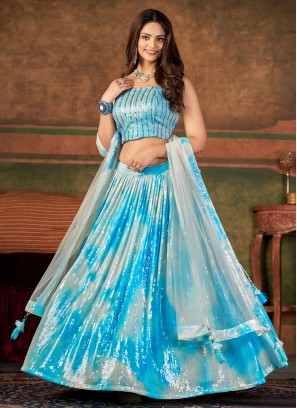 Suave Aqua Blue Lehenga Choli