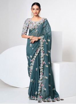 Suave Green Reception Traditional Saree