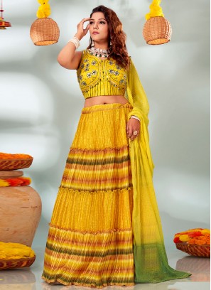 Suave Mirror Yellow Crush Readymade Lehenga Choli