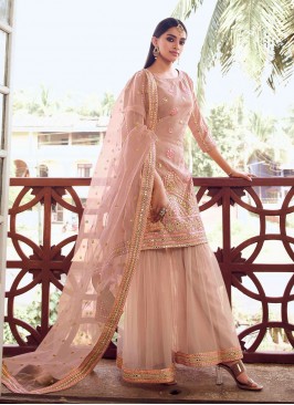 Suave Peach Ceremonial Designer Pakistani Salwar Suit