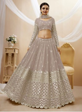 Suave Sequins Beige Designer Lehenga Choli