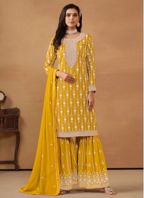 Subtle Embroidered Trendy Salwar Suit