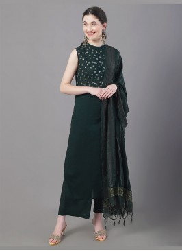 Subtle Green Cotton Salwar Suit