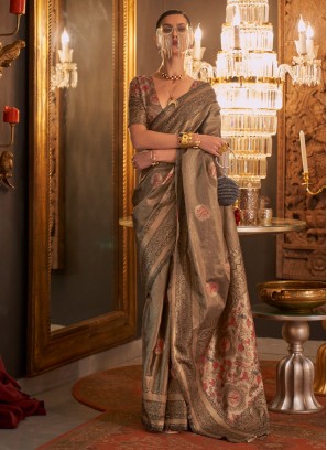 Subtle Weaving Multi Colour Saree