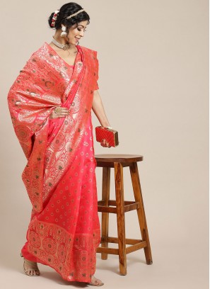 Sumptuous Embroidered Banarasi Silk Designer Saree