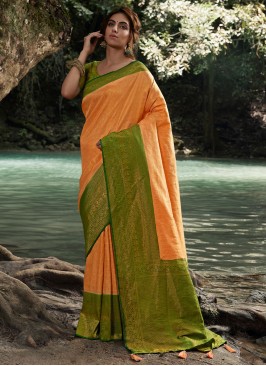 Sumptuous Kanjivaram Silk Zari Contemporary Saree