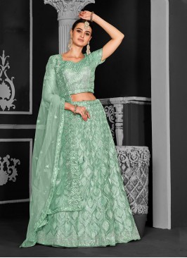 Sunshine Contemporary Green A Line Lehenga Choli