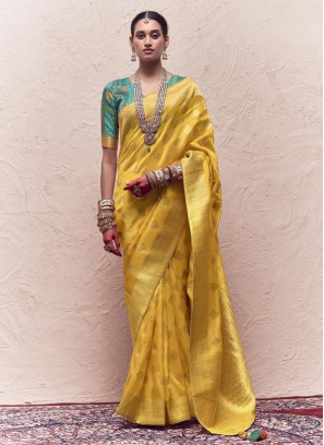 Sunshine Silk Yellow Saree