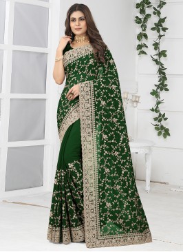 Superb Embroidered Contemporary Saree