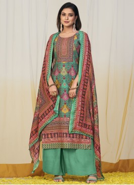 Superb Muslin Multi Colour Digital Print Trendy Salwar Suit