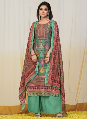 Superb Muslin Multi Colour Digital Print Trendy Salwar Suit