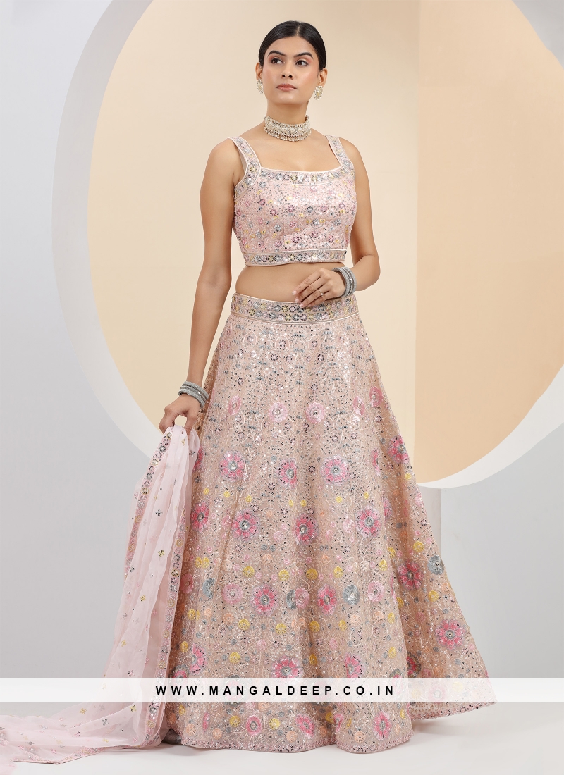 Royal Green Sparkle Rajwadi Silk Bridal Lehenga Choli Ensemble