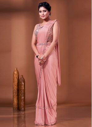 Superb Pink Imported Classic Saree