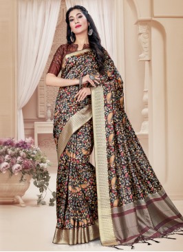 Superb Tussar Silk Festival Printed Saree