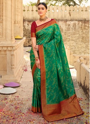 Superb Woven Engagement Saree