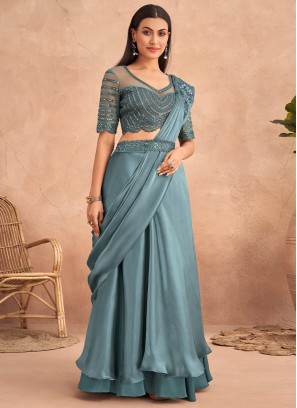 Superlative Embroidered Designer Saree