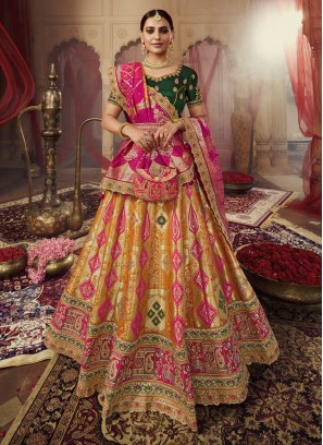 Surpassing Multi Colour Banarasi Silk Lehenga Choli