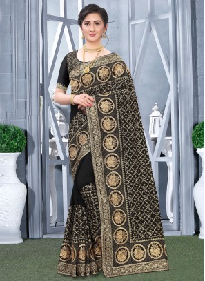 Swanky Embroidered Fancy Fabric Designer Traditional Saree