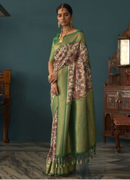 Swanky Green Wedding Classic Saree