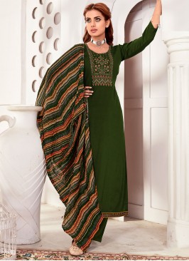 Swanky Rayon Swarovski Long Length Salwar Kameez