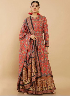 Swanky Red Silk Gown 